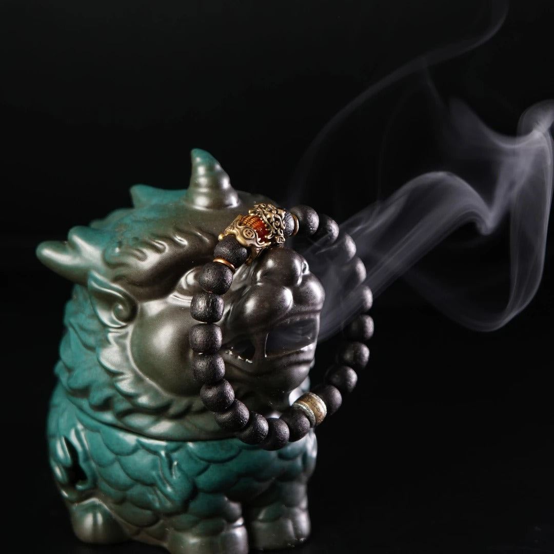 Ancient Coin Mountain Flower Cinnabar Pendant Lao Jun Cinnabar Pendant