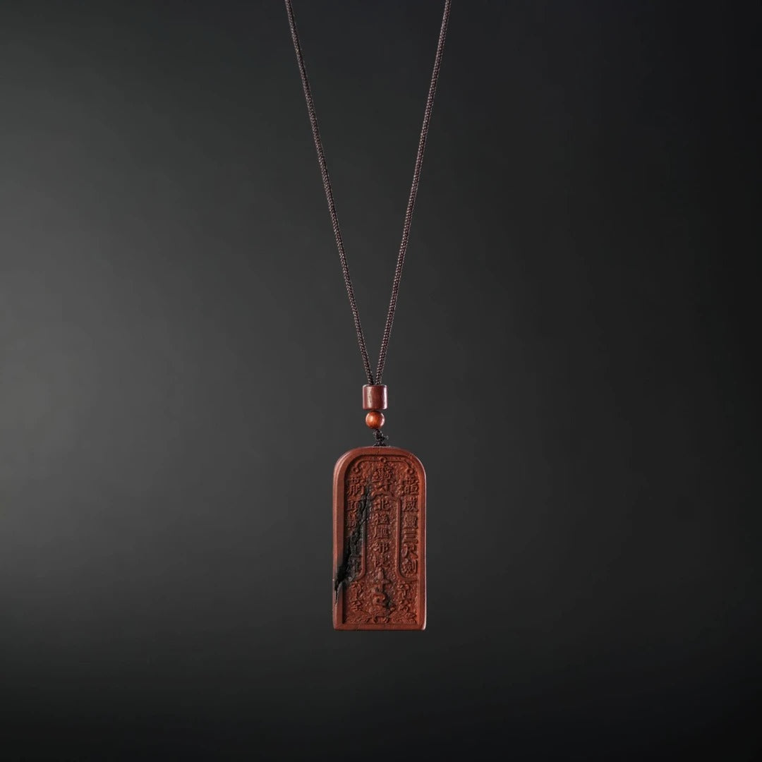 Old Lei Jujube Five-Thunder Spirit Carved Pendant [Featuring Thunder Crackle Patterns]