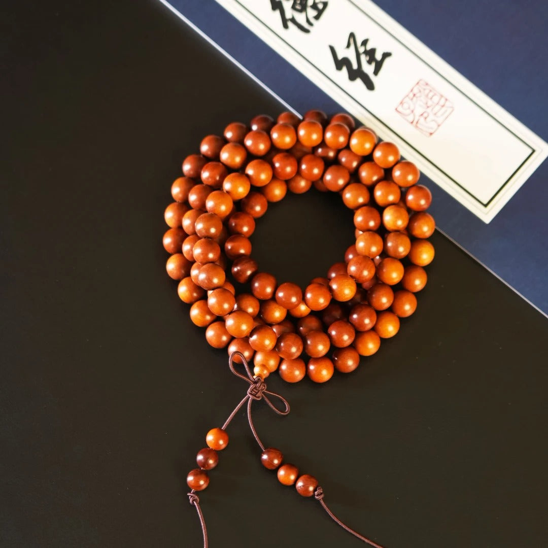 Old Lei Jujube 108-Bead Bracelet, Size 1.0