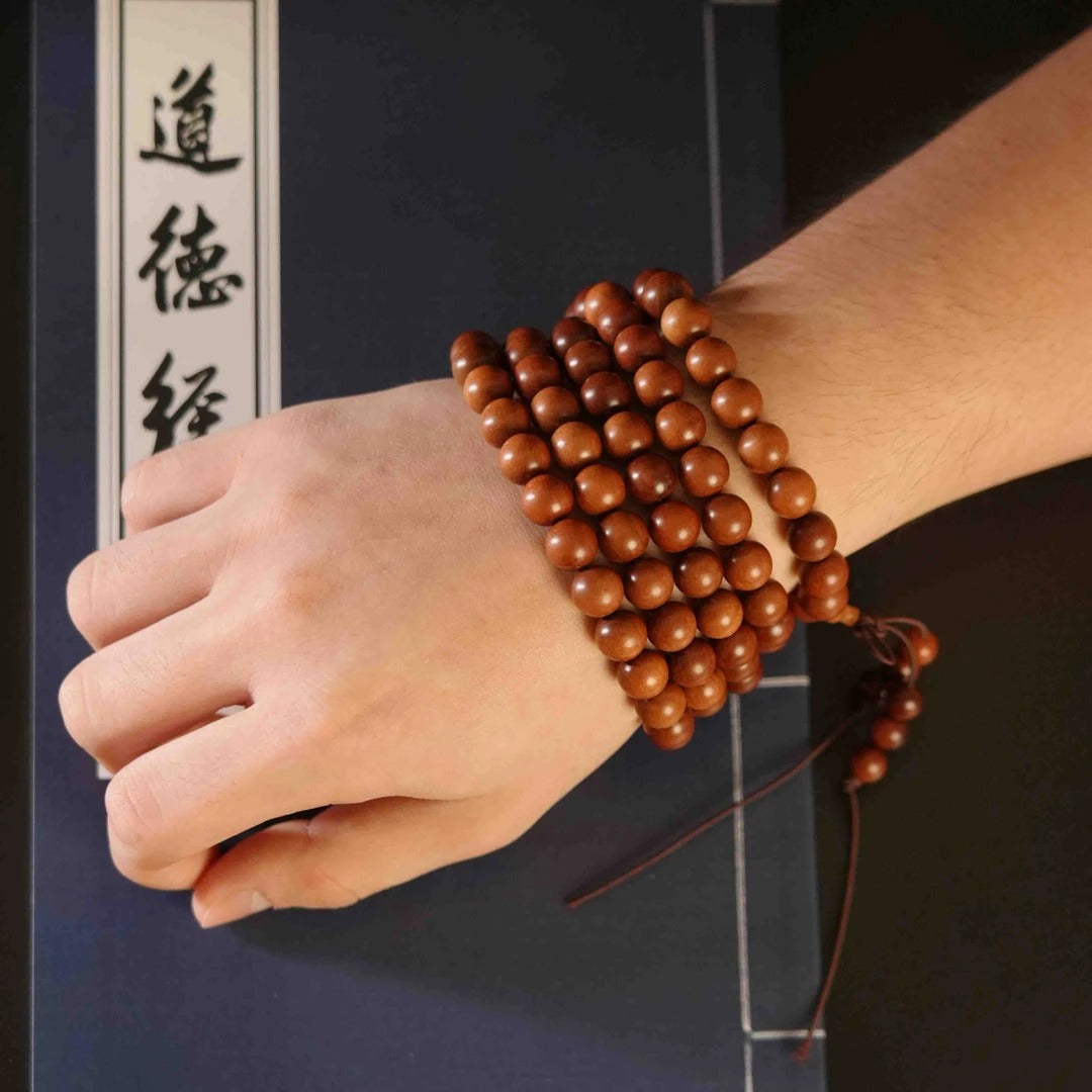 Old Lei Jujube 108-Bead Bracelet, Size 1.0