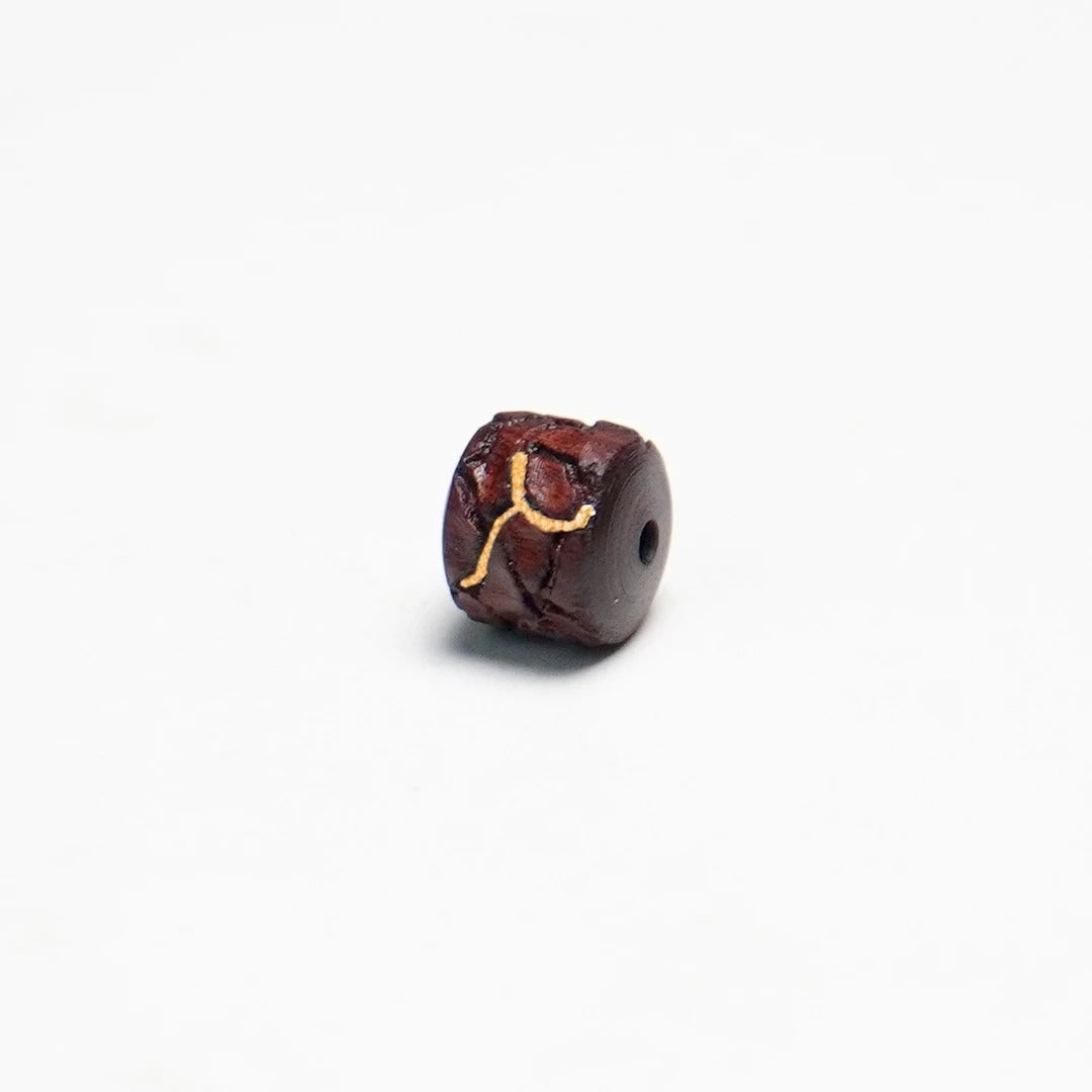 【Lightning Pattern Single Bead】Traditional Chinese Style Thunder Jujube Wood Bracelet - Unisex