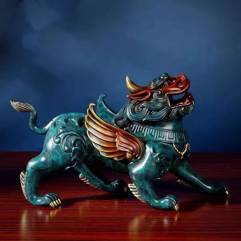 【Pi Xiu】Traditional Chinese Style Copper Decorative Figurine Home Decor Vintage Creative Chinese-Style