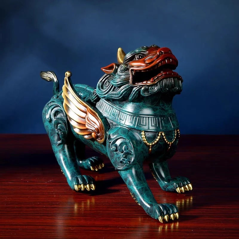 【Pi Xiu】Traditional Chinese Style Copper Decorative Figurine Home Decor Vintage Creative Chinese-Style