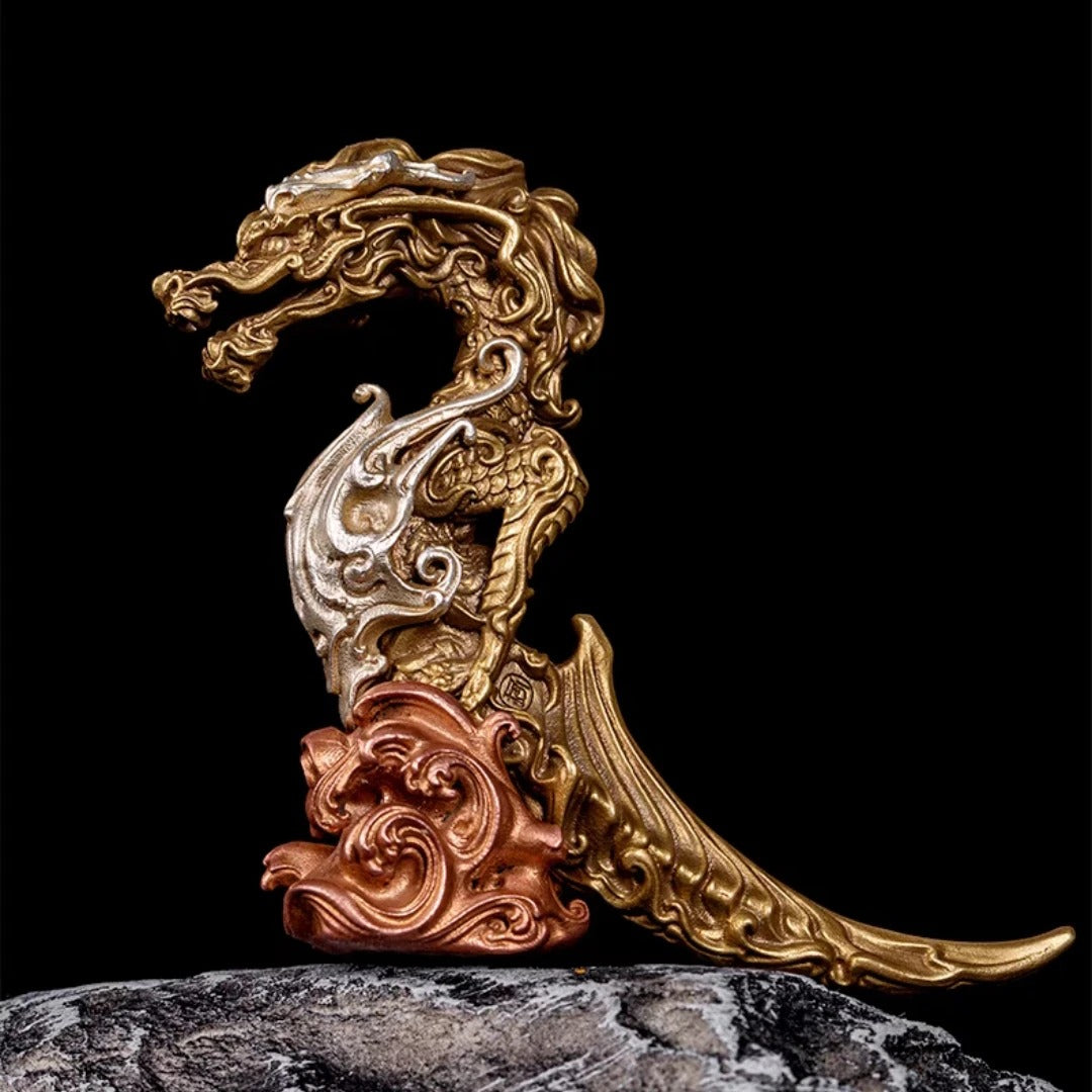 Nationwide Trendy Design Metal-Inlaid Tea Knife Home Decor Tabletop Ornament